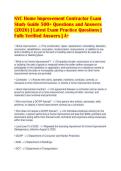 NYC Home Improvement Contractor Exam&NewLine;Study Guide 500&plus; Questions and Answers&NewLine;&lpar;2026&rpar; &vert; Latest Exam Practice Questions &vert;&NewLine;Fully Verified Answers &vert; A&plus;