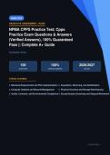 NPMA CPPS Practice Test Complete Questions & Answers Verified Actual Exam 2026&sol;2027 &ndash; Complete Exam-Style Q&As &vert; 100&percnt; Certified Verified &ndash; Pass Guaranteed &ndash; A&plus; Graded&NewLine;&NewLine;