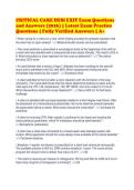 CRITICAL CARE HESI EXIT Exam Questions&NewLine;and Answers &lpar;2026&rpar; &vert; Latest Exam Practice&NewLine;Questions &vert; Fully Verified Answers &vert; A&plus;