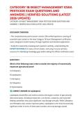 CATEGORY 1B INSECT MANAGEMENT IOWA PESTICIDE EXAM QUESTIONS AND ANSWERS &vert; VERIFIED SOLUTIONS &lpar;LATEST 2026 UPDATE&rpar;