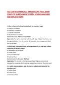 ISSA CERTIFIED PERSONAL TRAINER &lpar;CPT&rpar; FINAL EXAM COMPLETE QUESTIONS WITH 100&percnt; VERIFIED ANSWERS AND EXPLANATIONS