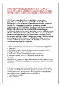 STUDENTS WITH DISABILITIES CST &lpar;060&rpar; &ndash; NYSTCE &NewLine;EXAM  390 ACTUAL QUESTIONS AND VERIFIED ANSWERS &NewLine;WITH RATIONALE ALREADY GRADED A&plus; NEW&excl;&excl;&excl;&excl;&excl;&excl;&excl;&excl;&excl;&excl;&excl;&excl;&excl;&excl;&excl; &NewLine; &NewLine;