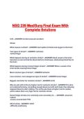 NSG 239 Med-Surg Final Exam With Complete Solutions&period;