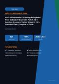 WGU C954 Information Technology Management OA Exam Set 5 Parts 1-3 Questions & Answers Verified Actual Exam 2026&sol;2027 &ndash; Complete Exam-Style Q&As &vert; 100&percnt; Certified Verified &ndash; Pass Guaranteed &ndash; A&plus; Graded
