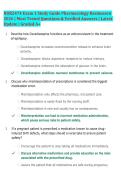 NUR2474 Exam 1 Study Guide Pharmacology Rasmussen &NewLine;2026 &vert; Most Tested Questions & Verified Answers &vert; Latest &NewLine;Update &vert; Graded A&plus;