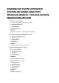 MARKETING DATA ANALYTICS EXAMINATION &NewLine;QUESTIONS AND CORRECT ANSWER WITH &NewLine;EXPLANATION GRADED A&plus; STUDY GUIDE 