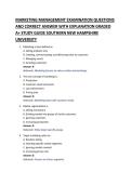 MARKETING MANAGEMENT EXAMINATION QUESTIONS &NewLine;AND CORRECT ANSWER WITH EXPLANATION GRADED &NewLine;A&plus; STUDY GUIDE