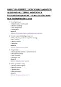MARKETING STRATEGY CERTIFICATION EXAMINATION &NewLine;QUESTIONS AND CORRECT ANSWER WITH &NewLine;EXPLANATION GRADED A&plus; STUDY GUIDE