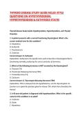 THYROID DISEASE STUDY GUIDE NCLEX-STYLE QUESTIONS ON HYPOTHYROIDISM&comma; HYPERTHYROIDISM & EUTHYROID STATES