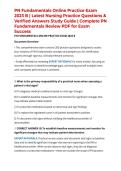 PN Fundamentals Online Practice Exam 2023 B &vert; Latest Nursing Practice Questions & Verified Answers Study Guide &vert; Complete PN Fundamentals Review PDF for Exam Success