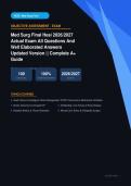 Med Surg Final HESI Exam All Questions & Well Elaborated Answers Updated Actual Exam 2026&sol;2027 &ndash; Complete Exam-Style Q&As &vert; 100&percnt; Certified Verified &ndash; Pass Guaranteed &ndash; A&plus; Graded