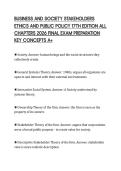 BUSINESS AND SOCIETY STAKEHOLDERS &NewLine;ETHICS AND PUBLIC POLICY 17TH EDITION ALL &NewLine;CHAPTERS 2026 FINAL EXAM PREPARATION &NewLine;KEY CONCEPTS A&plus;