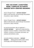 NSG 526 Exam 1 Questions Bank&colon; Verified Quizzes & Answers&NewLine;&NewLine;