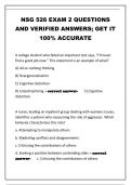 NSG 526 Exam 2 Questions Bank&colon; Verified Answers A&plus; Guide