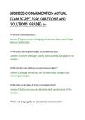 BUSINESS COMMUNICATION ACTUAL &NewLine;EXAM SCRIPT 2026 QUESTIONS AND &NewLine;SOLUTIONS GRADED A&plus; 
