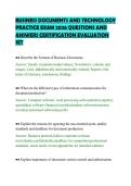 BUSINESS DOCUMENTS AND TECHNOLOGY &NewLine;FINAL EXAM 2026 QUESTIONS WITH &NewLine;ANSWERS GRADED A&plus; COMPLETE &NewLine;SOLUTIONS