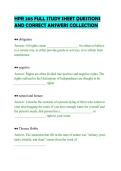 HPR 205 FULL STUDY SHEET QUESTIONS&NewLine;AND CORRECT ANSWERS COLLECTION