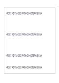 NR507 ADVANCED PATHO MIDTERM EXAM