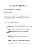 PSY2013F Developmental Psychology Notes