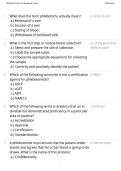 Phlebotomy Practice Test Questions & Answers &vert; Complete Exam Review Study Guide