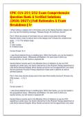 EPIC CLN 251&sol;252 Exam Comprehensive&NewLine;Question Bank & Verified Solutions&NewLine;&lpar;2026&sol;2027&rpar; &vert; Full Rationales & Exam&NewLine;Breakdown &vert; A&plus;