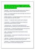 WGU D684 Introduction to Computer Science Test&NewLine;Bank Questions and Answers &lpar;2026&sol;2027&rpar; &vert; Review&NewLine;Pack &vert; Exam Practice &vert; A&plus;
