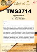 TMS3714 Assignment 2 &lpar;COMPLETE ANSWERS&rpar; 2026 - DUE June 2026
