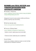 BUSMHR 3200 FINAL REVIEW 2026 &NewLine;VERIFIED QUESTIONS WITH &NewLine;ACCURATE ANSWERS 