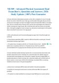 NR 509 &ndash; Advanced Physical Assessment Final Exam Bate's &vert; Questions and Answers &vert; 2026 Study Updates &vert; 100&percnt; Pass Guarantee