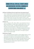 HRB FINAL FINAL TEST 2026&NewLine;QUESTIONS WITH CORRECT&NewLine;ANSWERS GRADED A&plus;&NewLine;