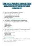 HRB FINAL PRACTICE EXAMINATION&NewLine;2026 QUESTIONS WITH ANSWERS&NewLine;GRADED A&plus;&NewLine;