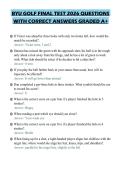 BYU GOLF FINAL TEST 2026 QUESTIONS&NewLine;WITH CORRECT ANSWERS GRADED A&plus;
