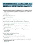 BYU GOLF PRACTICE EXAMINATION 2026&NewLine;QUESTIONS WITH ANSWERS GRADED A&plus;