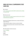HRMN 3420 EXAM 2 COMPREHENSIVE STUDY &NewLine;GUIDE 2026 