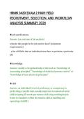 HRMN 3420 EXAM 2 HIGH-YIELD&NewLine;RECRUITMENT&comma; SELECTION&comma; AND WORKFLOW&NewLine;ANALYSIS SUMMARY 2026