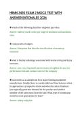 HRMN 3420 EXAM 2 MOCK TEST WITH&NewLine;ANSWER RATIONALES 2026&NewLine;