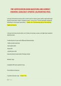 FNP CERTIFICATION EXAM QUESTIONS AND CORRECT &NewLine;ANSWERS &vert;2026&sol;2027 UPDATED &vert;GUARANTEED PASS&period;