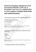 Federal Nursing Home Administrator Exam &NewLine;Prep Package 2026&sol;2027 &vert; NAB Core of &NewLine;Knowledge&comma; Long-Term Care Administration &NewLine;& CMS Compliance Complete Study Guide &NewLine;with Verified Questions
