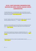 CLR 110 - CLARITY DATA MODEL FUNDAMENTALS EXAM &NewLine;QUESTIONS AND CORRECT ANSWERS &vert;2026&sol;2027 UPDATED &NewLine;&vert;GUARANTEED PASS&period; 