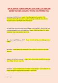 DENTAL HYGIENE FLORIDA LAWS AND RULES EXAM QUESTIONS AND &NewLine;CORRECT ANSWERS &vert;2026&sol;2027 UPDATED &vert;GUARANTEED PASS&period; 