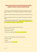 DRIVER LICENSE PRACTICE TEST EXAM QUESTIONS AND CORRECT &NewLine;ANSWERS &vert;2026&sol;2027 UPDATED &vert;GUARANTEED PASS&period;