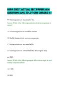 HSPA CRCST ACTUAL TEST PAPER 2026&NewLine;QUESTIONS AND SOLUTIONS GRADED A&plus;