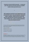&ast;&ast; CHAMBERLAIN UNIVERSITY BSN COMPREHENSIVE FINAL &NewLine;EXAM MASTERY GUIDE &vert; NCLEX-RN READINESS ASSESSMENT&comma; &NewLine;CLINICAL JUDGMENT&comma; PRIORITIZATION & DELEGATION &NewLine;PRACTICE QUESTIONS WITH DETAILED RATIONALES &vert; 2025&ndash;&NewLine;2026 ACADEMIC CYCLE &vert; NURS 101&comma; NURS 200&comma; NURS 