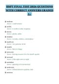 HSPT FINAL TEST 2026 QUESTIONS&NewLine;WITH CORRECT ANSWERS GRADED&NewLine;A&plus;
