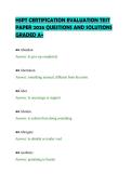 HSPT CERTIFICATION EVALUATION TEST&NewLine;PAPER 2026 QUESTIONS AND SOLUTIONS&NewLine;GRADED A&plus;&NewLine;