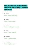 HSPT EXAM SCRIPT 2026 COMPLETE&NewLine;QUESTIONS AND CORRECT ANSWERS&NewLine;GRADED A&plus;