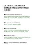 C400 ACTUAL EXAM PAPER 2026 &NewLine;COMPLETE QUESTIONS AND CORRECT &NewLine;ANSWERS