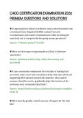 C400 CERTIFICATION EXAMINATION 2026 &NewLine;PREMIUM QUESTIONS AND SOLUTIONS 