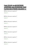 C400 EXAM 134 QUESTIONS &NewLine;ANSWERS 2026 BUSINESS TEST &NewLine;PAPER SOLUTIONS GRADED A&plus; 