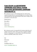 C400 EXAM 134 QUESTIONS &NewLine;ANSWERS 2026 FINAL PAPER &NewLine;PRACTICE QUESTIONS ANSWERS &NewLine;ACCURATE A&plus; 